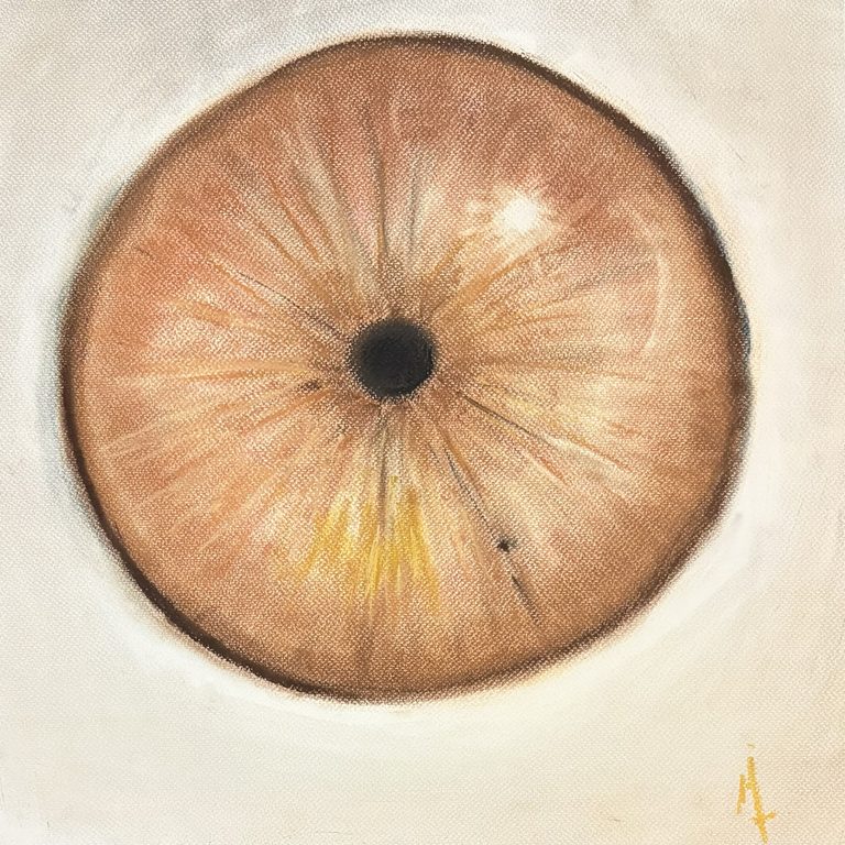 Mirame - Pastel tiza sobre papel (2025)